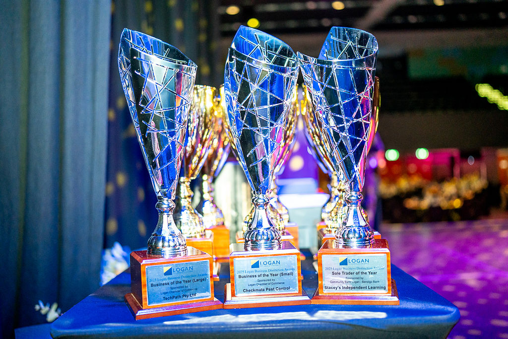 2025 Logan Business Distinction Awards Trophies